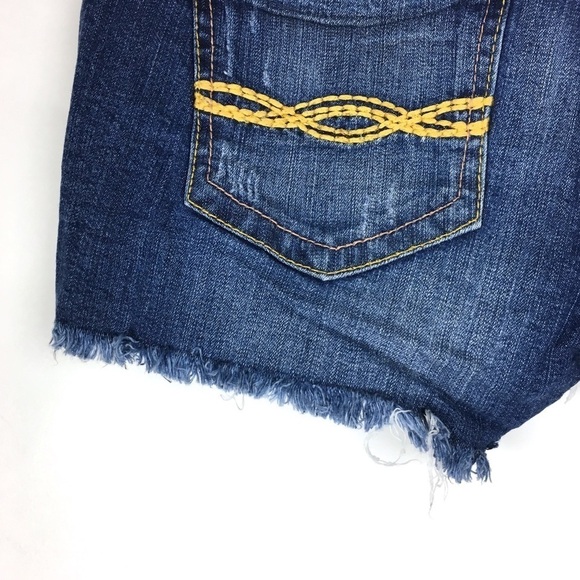 INDIGO REIN Jean Shorts Cut Off Distressed Raw Hem Stretch Denim Size 9 Juniors - Picture 7 of 12